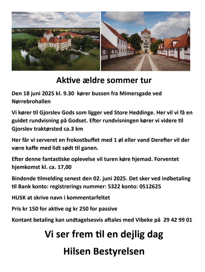 Aktive ældre sommer tur